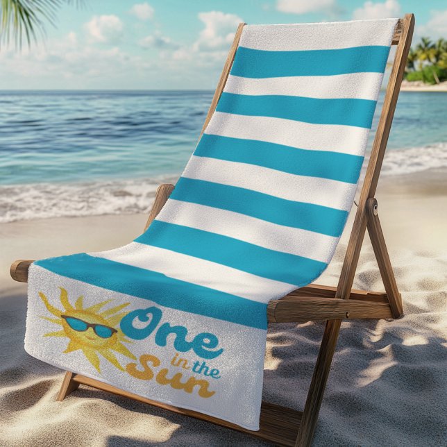 ☀️Einer in der Sonne Tropisches Türkis Strandtuch (Von Creator hochgeladen)