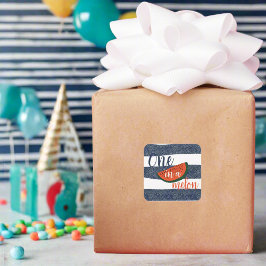 Einer in einem Melon 1. Geburtstag Baby Boy Blue S Quadratischer Aufkleber