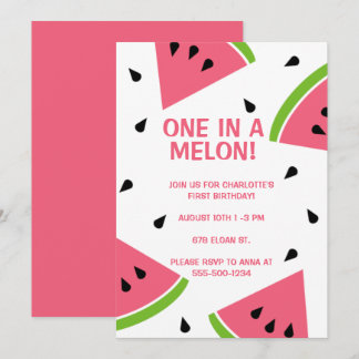 Einer in einem Melon Einladung