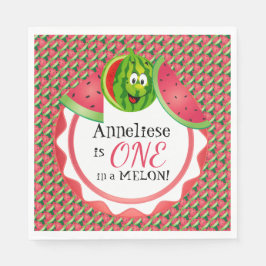Einer in einem Melon-Kind zum Geburtstag Serviette
