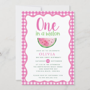Einer in einem Melon Watermelon Einladung
