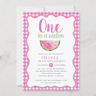 Einer in einem Melon Watermelon Einladung