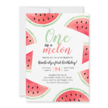 Einer in einem Melon Watermelon Sommer ersten Gebu