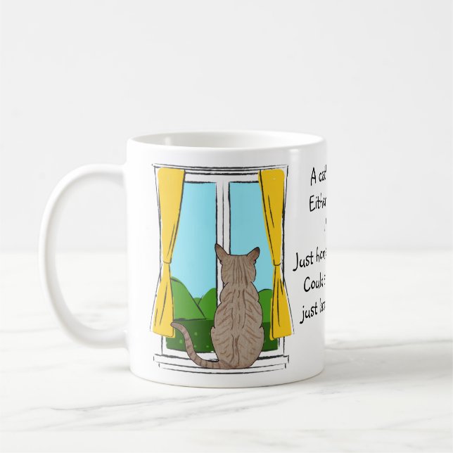 Einer Katze Rücken Kaffeetasse (Links)