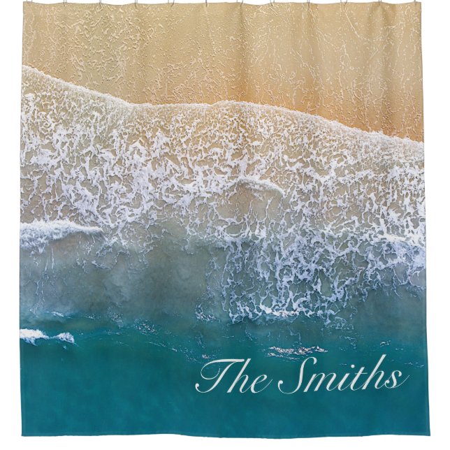 Einer mit dem Strand Duschvorhang (Vorderseite)