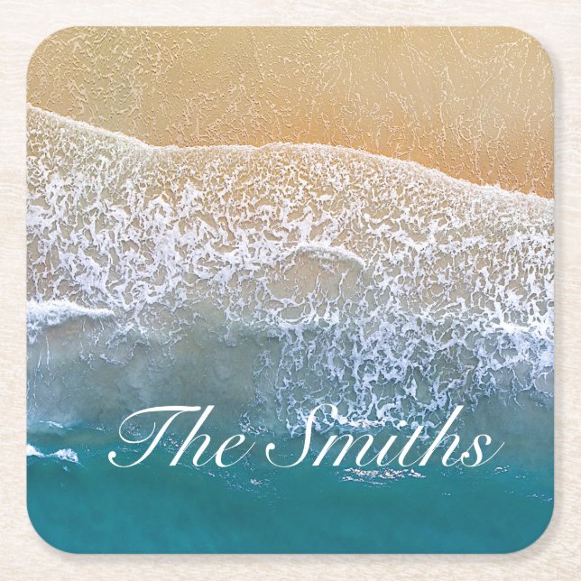 Einer mit dem Strand Rechteckiger Pappuntersetzer (Vorderseite)