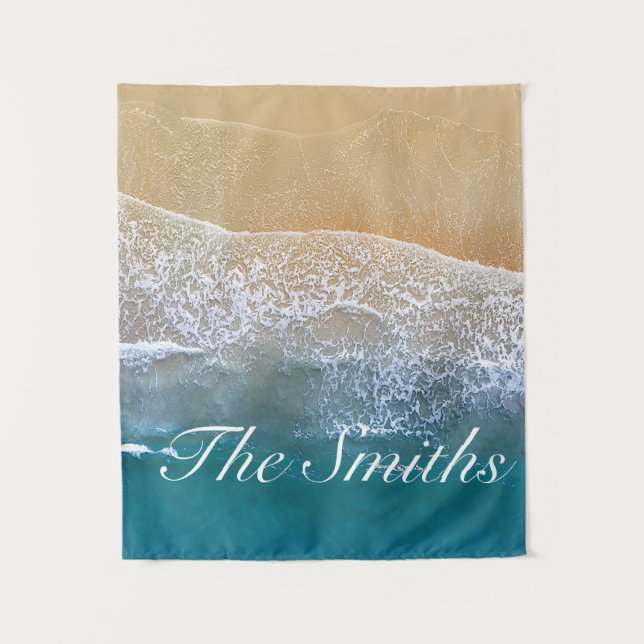 Einer mit dem Strand Wandteppich (Vorderseite)