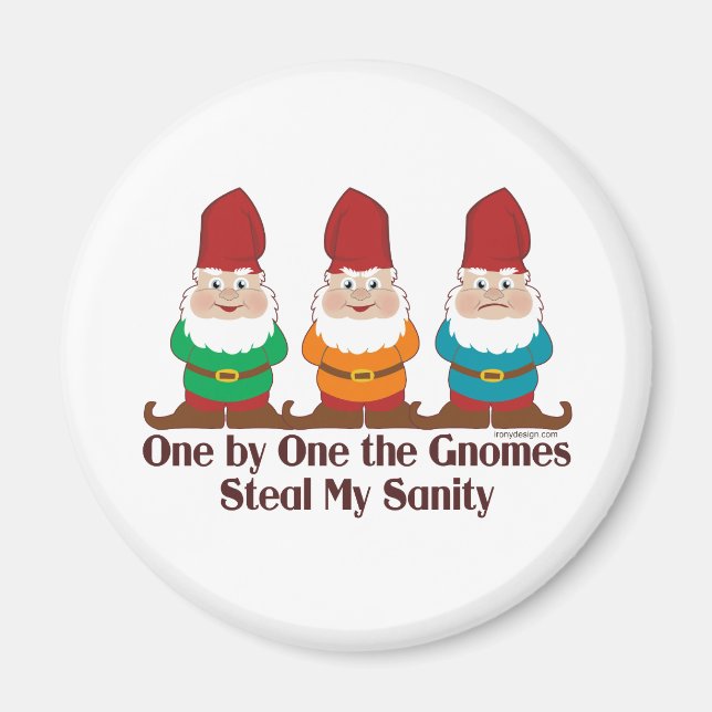 Einer nach dem anderen die Gnome Magnet (Vorne)