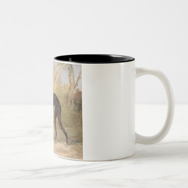 Einer von gewinnenden Windhunden George-Wegfoxs: Zweifarbige Tasse (Rechts)