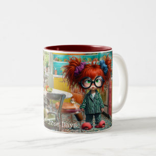 Eines dieser Tage (fakultative Personalisierung) Zweifarbige Tasse