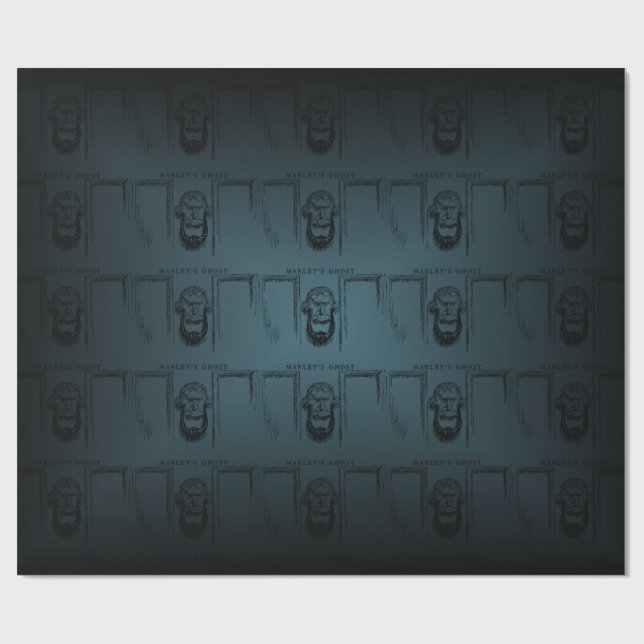 Eines Geist-Tür-Klopfer Weihnachtscarols Marleys Geschenkpapier (Flach)