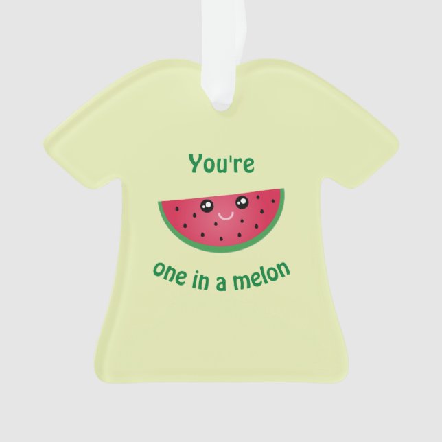 Eines in A Melon Funny Niedlich Kawaii Watermelon Ornament (Vorderseite)