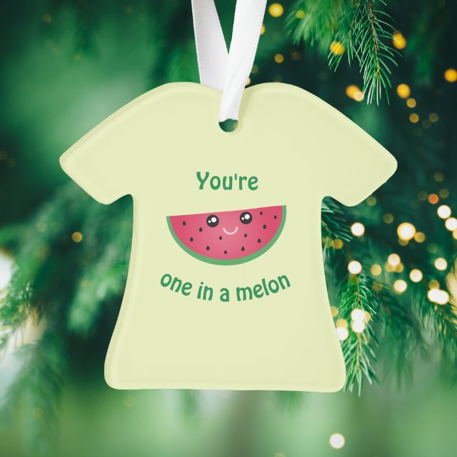 Eines in A Melon Funny Niedlich Kawaii Watermelon Ornament (Von Creator hochgeladen)