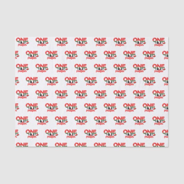 Eines in einem Melon Niedlich Watermelon Erstgebur Seidenpapier (Vorderseite)