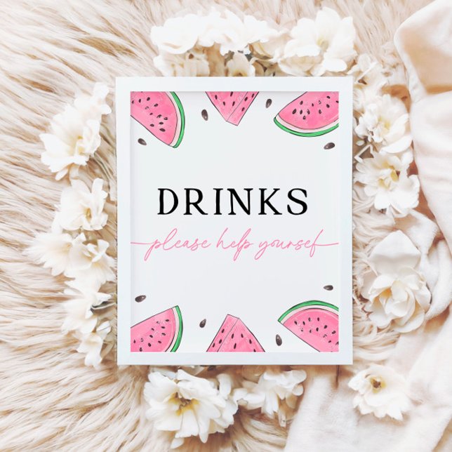 Eines in einem Melon signieren Wassermelonen Geträ Sockelschild (Von Creator hochgeladen)