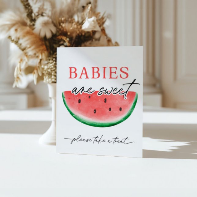 Eines in einem Melon signiert Wassermelonen Babys  Sockelschild (Von Creator hochgeladen)
