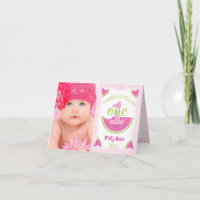 Eines in einem Melon Watermelon Foto Danke Karte