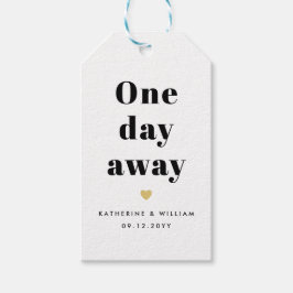 Eines Tages Gold Heart Wedding Probe Dinner Geschenkanhänger