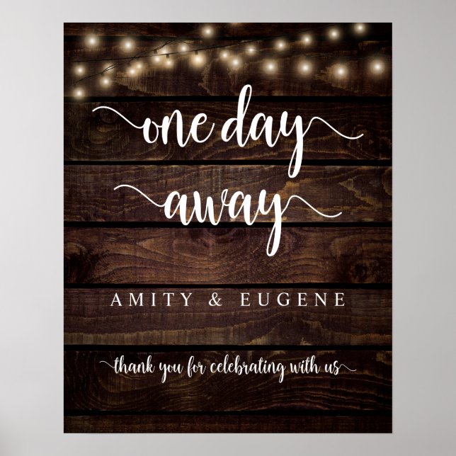 Eines Tages, Hochzeit Probe Dinner Willkommen Poster (Vorne)