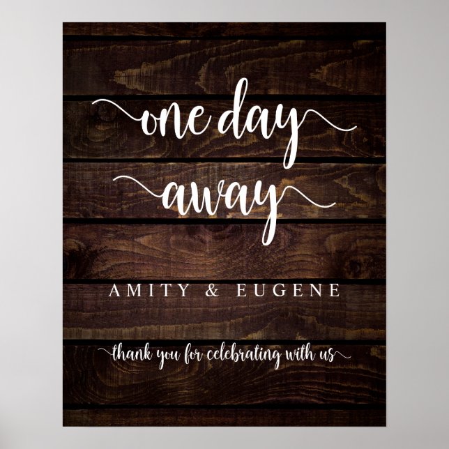 Eines Tages, Hochzeit Probe Dinner Willkommen Poster (Vorne)