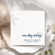 Eines Tages Hochzeitstag Probe Dinner Napkins