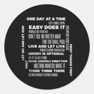 Eines Tages Inspirierte Erholung Sobriety Anni Runder Aufkleber