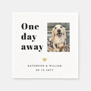 Eines Tages Pet Foto Hochzeit Probe Abendessen Serviette