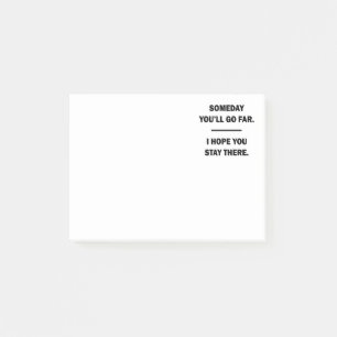 Eines Tages wirst du weit kommen Post-it Klebezettel