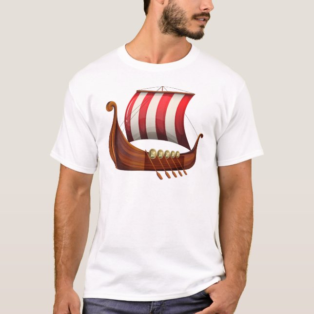 Eines Wikingers Schiff T-Shirt (Vorderseite)