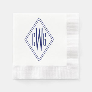 Einfach 3 Anfangsbuchstaben Mongm #5 Diamant Rahme Serviette