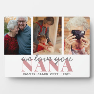 Einfach 3 Foto Kalligrafie wir Liebe Sie NANA Gesc Fotoplatte