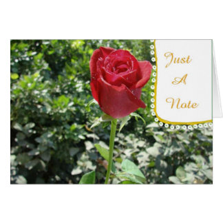 Einfach-A-Anmerkung-Rote Rose-Blankenkarte