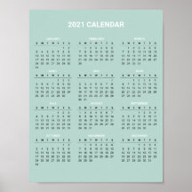 Einfach aber elegant 2020 Kalender | Poster