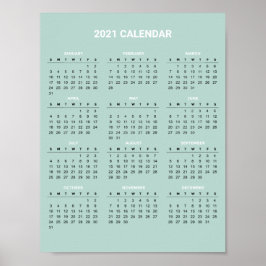 Einfach aber elegant 2020 Kalender | Poster