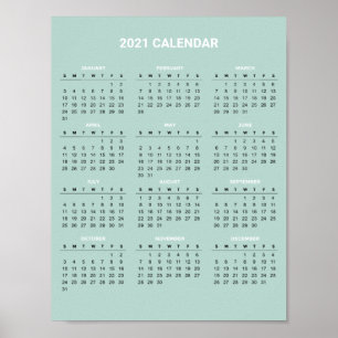 Einfach aber elegant 2020 Kalender Poster
