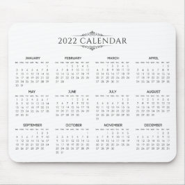 Einfach aber elegant 2022 Kalender | Mousepad