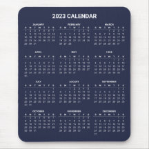 Einfach aber elegant 2023 Kalender | Mousepad