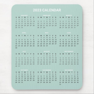 Einfach aber elegant 2023 Kalender Mousepad