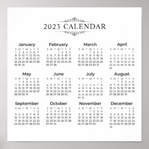 Einfach aber elegant 2023 Kalender   Poster