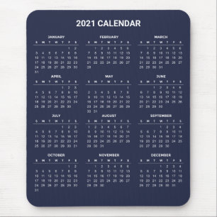 Einfach aber elegant - Kalender 2021 Mousepad
