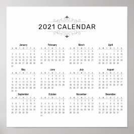 Einfach aber elegant - Kalender 2021 | Poster