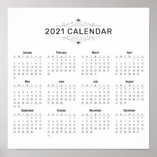 Einfach aber elegant - Kalender 2021 Poster