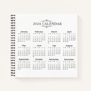 Einfach aber elegant - Kalender 2024   Notebook Notizbuch