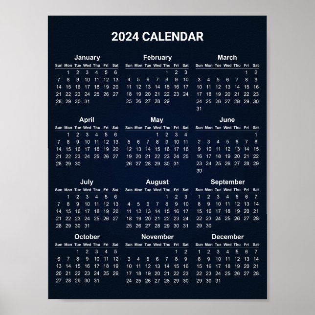 Einfach aber elegant - Kalender 2024 | Poster (Vorne)