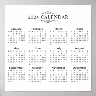 Einfach aber elegant - Kalender 2024   Poster