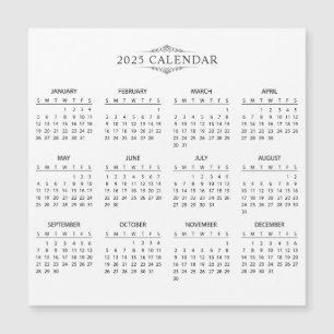 Einfach aber elegant - Kalender 2025   Magnetkarte