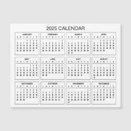Einfach aber elegant - Kalender 2025 | Magnetkarte