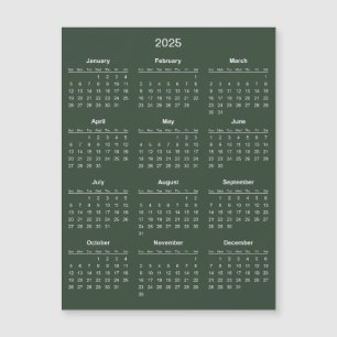 Einfach aber elegant - Kalender 2025 Magnetkarte