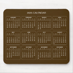 Einfach aber elegant - Kalender 2025   Mousepad