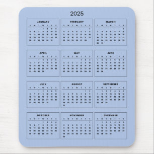 Einfach aber elegant - Kalender 2025   Mousepad